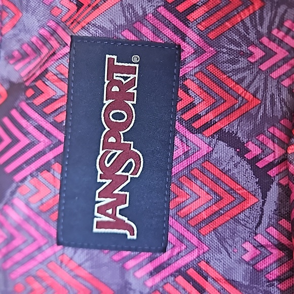 Jansport Superbreak T501 Lightweight Backpack Gray Forge Pink Purple Diamond - Picture 2 of 13